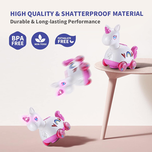 اسباب بازی نوزادی پونی چرخ دار موزیکال Yerloa Musical Unicorn Crawling _اسباب بازی نوزادی